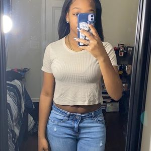 Ribbed crop top